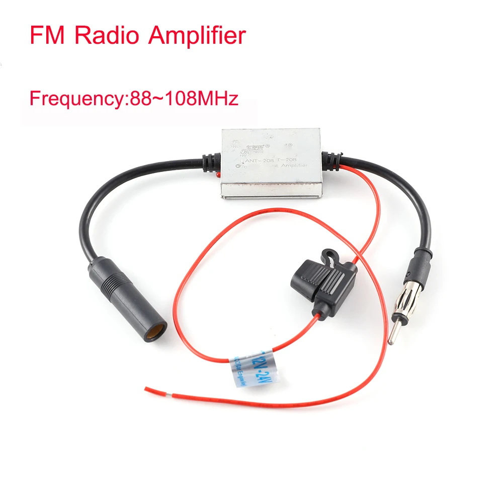 Автомобильный усилитель сигнала FM Amp 88 108 Mhz 12V Универсальный анти помехи