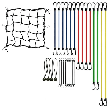 

With Hook Hiking Elastic Multifunction Fishing Strap Canopy Ties Camping Bungee Rope Travel Assortment Cargo Net Outdoor