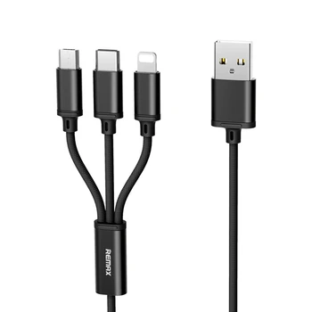 

Three In One Data Line Mobile Phone Usb Multi-Head Charger Line One For Three Ip7 / 8 Android Typec