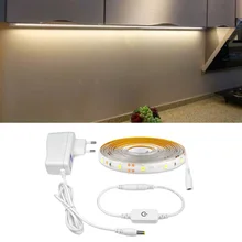 Светодиодный светильник лента светодиодный светильник ing с регулируемой яркостью сенсорный переключатель 12 в источник питания для шкафа светильник s кухонный светильник ing лампа