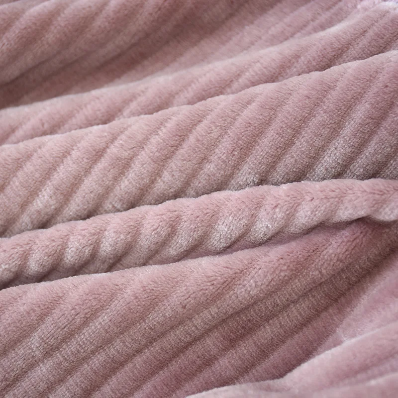 Новые зимние теплые парные пижамы, наборы, Женский пуловер, утолщенная фланелевая милая розовая полосатая пижама с длинным рукавом, пижамы для женщин и мужчин