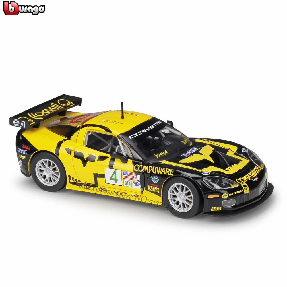 

Bburago 1:24 Chevrolet Corvette C6R Racing Edition alloy car model crafts decoration collection toy tools gift
