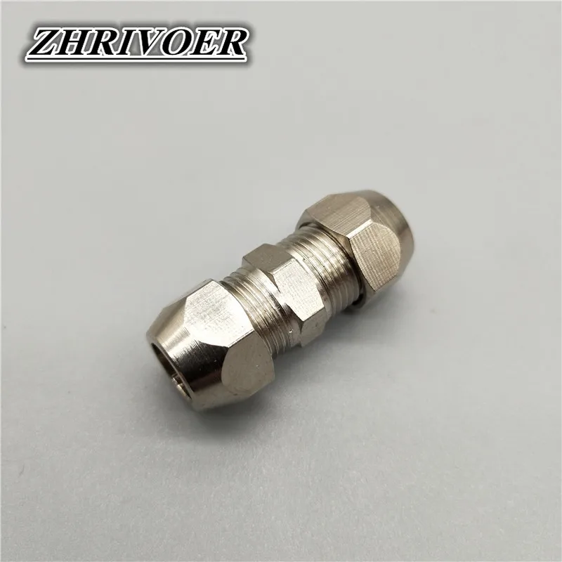 Pipe Fitting Compression Ferrule Tube Fitting 4 6 8 10 12 14 16mm Brass Pipe Double Card Set Copper Joints Tubing Nut Lock Double Straight
