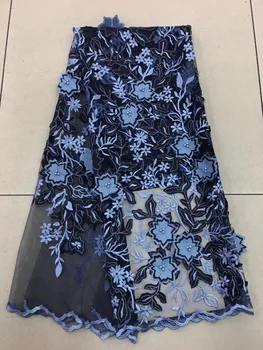 

Latest Tulle Lace Fabric High Quality Europe And America Fashion Fabric With Beads 3d Embroidery French lace Fabrics RF25581