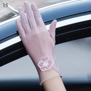 

1Pair Driving Glove Spandex High Elastic Ice Silk Women Sunscreen Gloves Summer Spring Gloves Anti-UV Short Thin Etiquette Glove