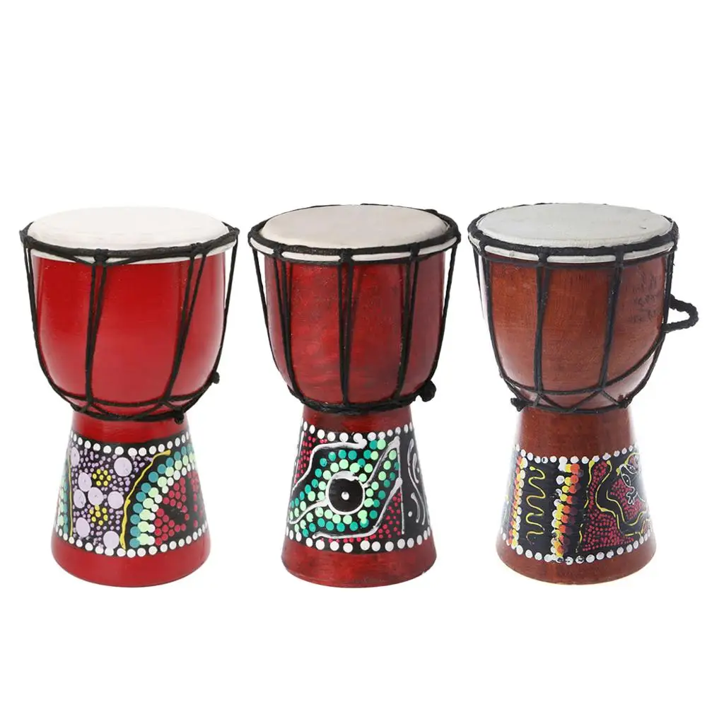 4 дюймовый Профессиональный Африканский барабан Djembe Bongo деревянный музыкальный