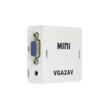 

Hot Sale VGA to AV Mini Converter Adapter Support 1080P VGA2AV Converter PC to TV HD Computer to TV PAL NTSC Adapter