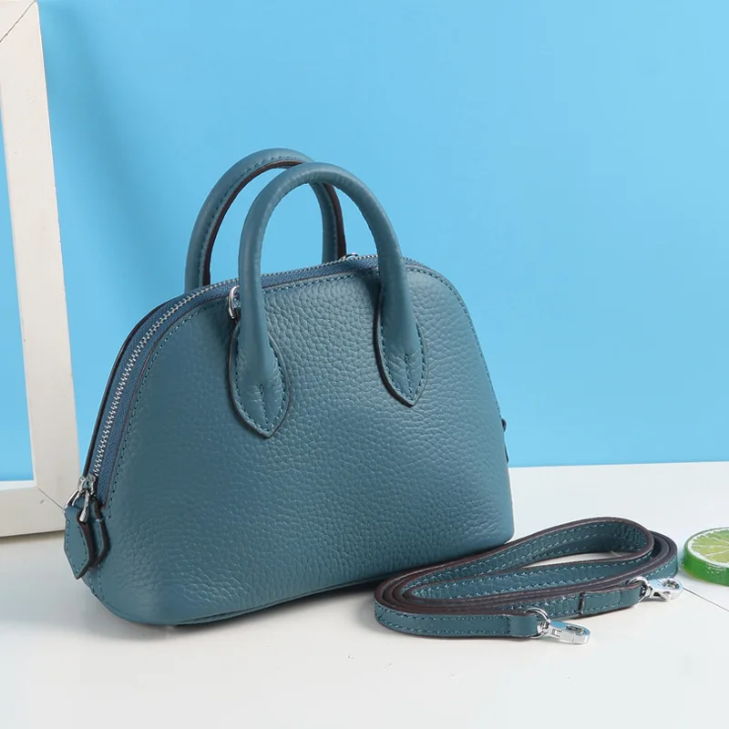 blue1 2009 Модная Кожаная мини-сумка на одно плечо из воловьей кожи - Цвет: blue1