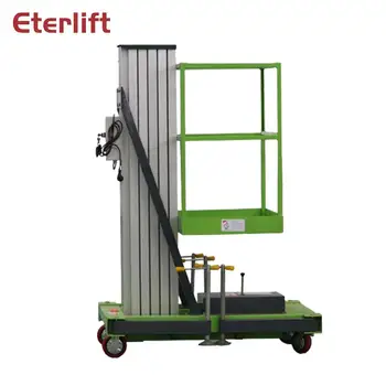 

10m Hydraulic single mast aluminum lift aerial working platform lift