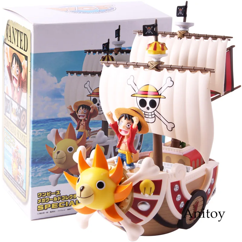 

Anime One Piece MEGA World Collectable Figure SPECIAL Monkey D Luffy Thousand Sunny PVC Action Figures Collectible Model Toy