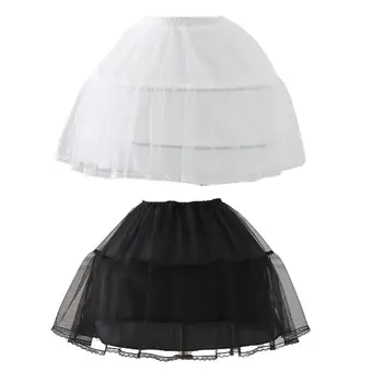 

Women Bride White Elastic Waist Crinoline Underskirt Cosplay Lolita Short Skirts