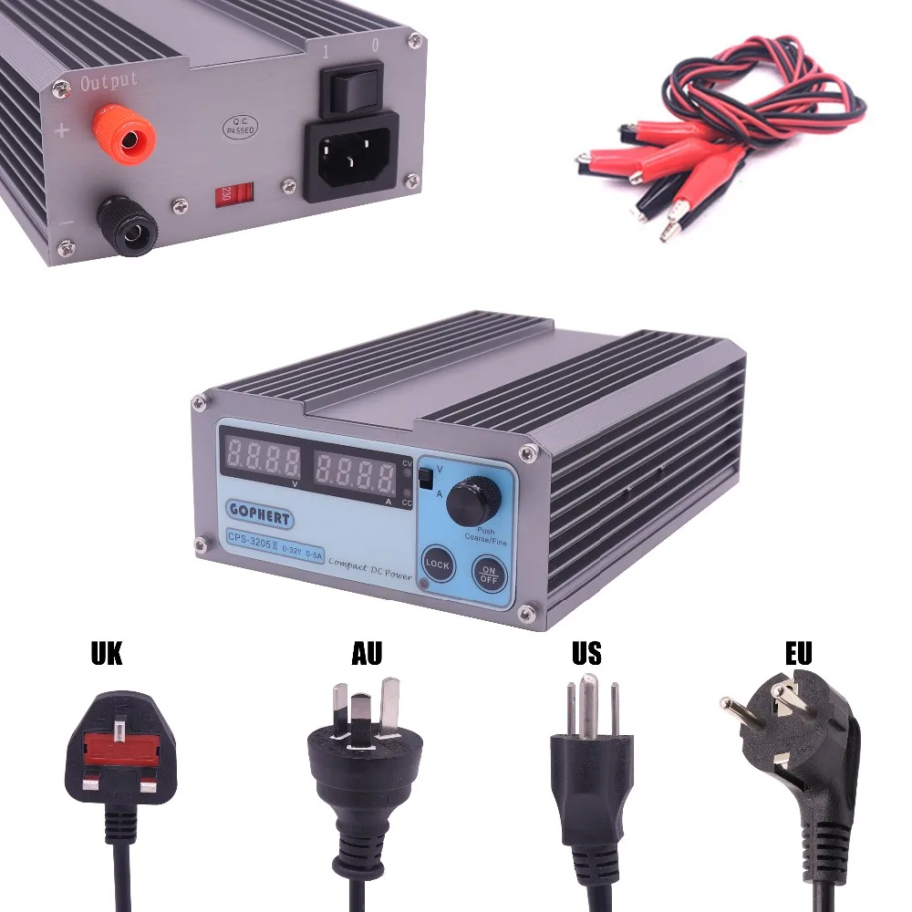 CPS-3205 II 160 w(110Vac/220Vac) 0-32 v/0-5A, компактный цифровой Регулируемый источник питания постоянного тока+ подарок