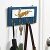 Creative Wood Wall Hanging Key Rack Hooks Clothes Hat Hanger Holder Wall Storage Coat Hanger For Home Decoration 3