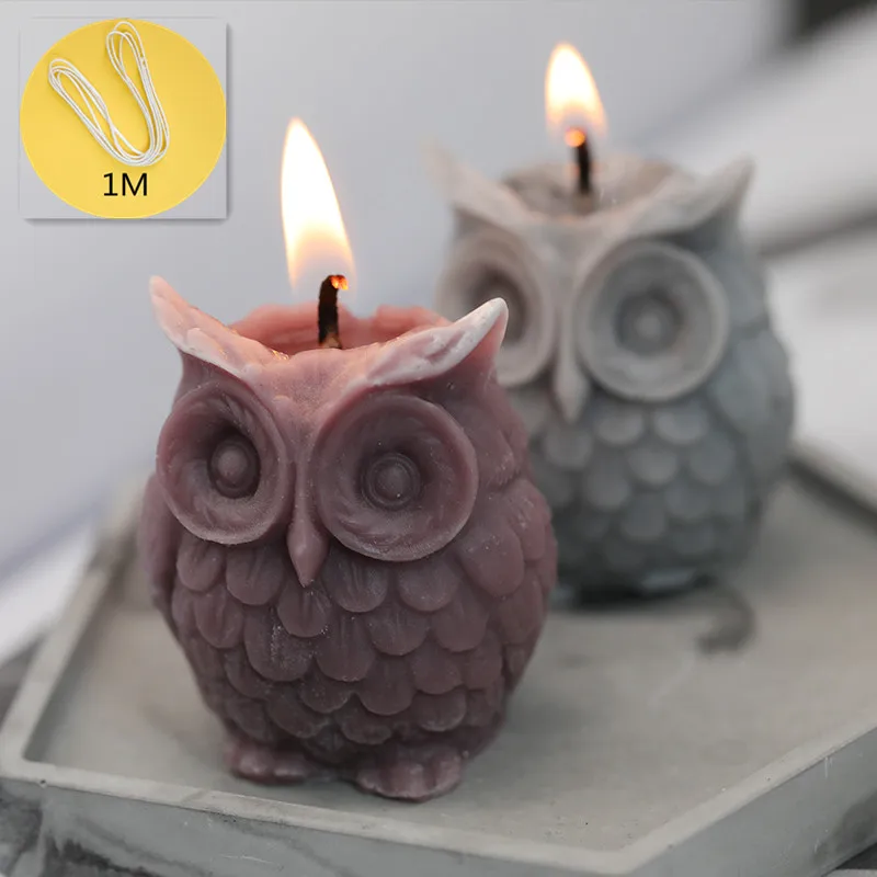 1PC 3D Silicone Owl Candle Mold DIY Handmade Resin for Craft Making Plaster Wax Shape Mould | Дом и сад