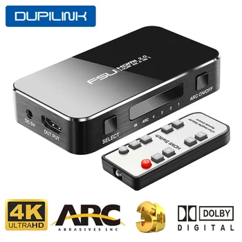 

4x1 HDMI Switch HDR 4K HDMI 2.0 Switcher Splitter HDCP 1.4/2.2 Audio Extractor ARC with IR Control for HDTV XBOX 360 PS4 Laptop