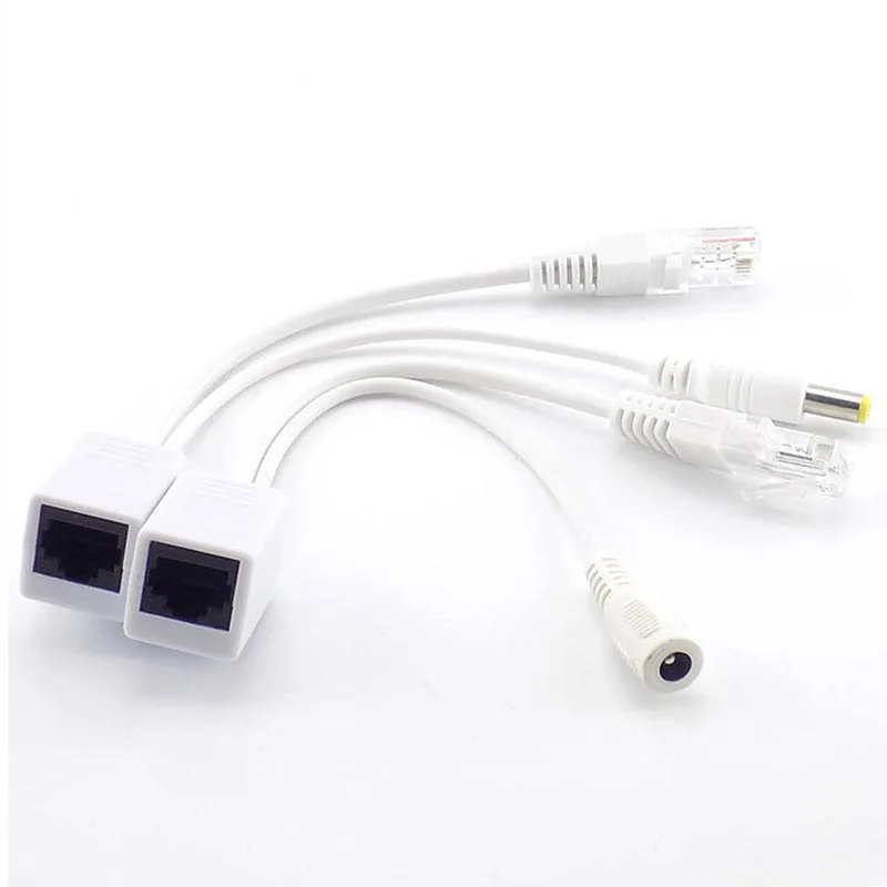 10 пар 12 в кабель адаптер POE Rj45 POE сплиттер инжектор комплект питания разделитель жил кабеля Combiner Cctv аксессуары L19