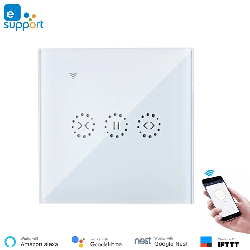 

Smart WiFi Touch Curtain Switch Smart Home WiFi Electric Touch Blinds Curtain Switch Ewelink APP Voice Control By Alexa Echo
