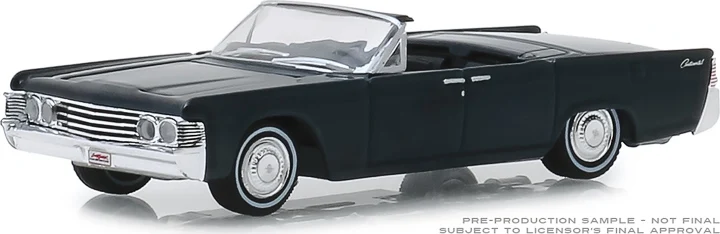 Зеленый светильник 1: 64 1965 Lincoln Континентальный изготовленный на заказ Бутик сплава автомобиля игрушки для детей Модель оригинальная коробка