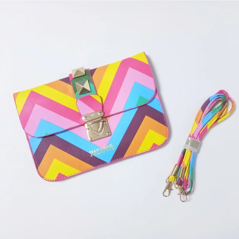 Женская сумка через плечо женская клатч разноцветная мессенджер 2019|women's bags shoulder