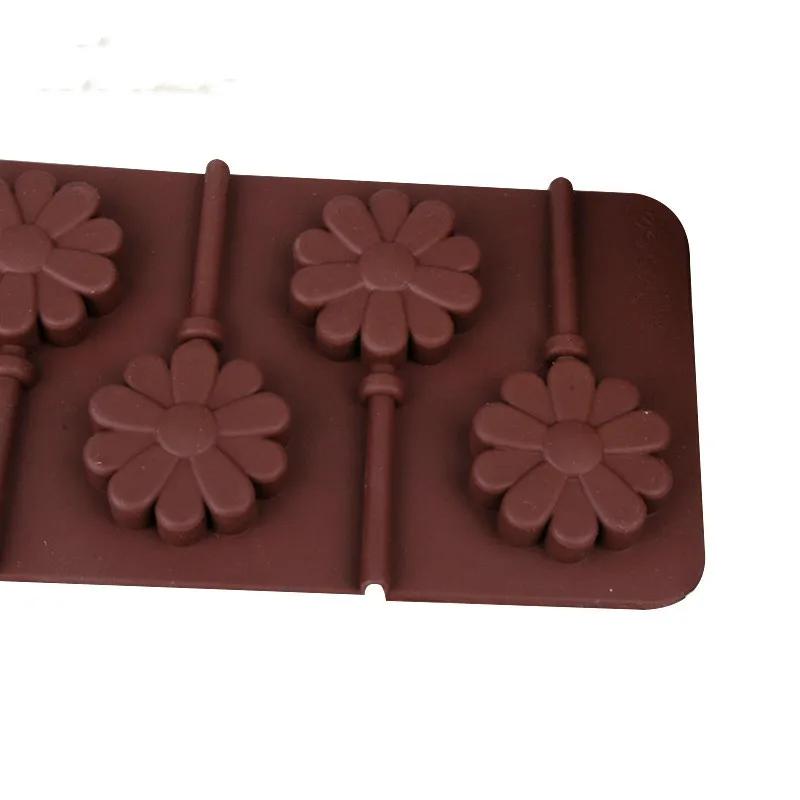 6 хризантем Зеленый силиконовый леденец ручная выпечка форма для торта