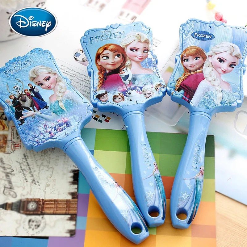 Peigne princesse des neiges Disney Anna Elsa | Brosses pour cheveux antistatiques, maquillage de soins pour bébés filles, cadeaux d'anniversaire pour enfants