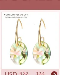 Neoglory, ювелирные наборы, сделанные с элементами SWAROVSKI, Кристальные прозрачные ожерелья и серьги, Свадебные для женщин,, новые подарки T1