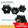 10/5 PCS M5 M6 M8 M10 Plum Hand Tighten Nuts Handle Thread Star Mechanical Black Thumb Nuts Clamping Knob Manual Nuts ► Photo 3/6