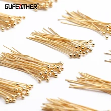 GUFEATHER M510, ювелирные аксессуары, 18k позолоченные, без никеля, медный металл, игла, diy ювелирные изделия, ручная работа, изготовление ювелирных изделий, 25 г/лот