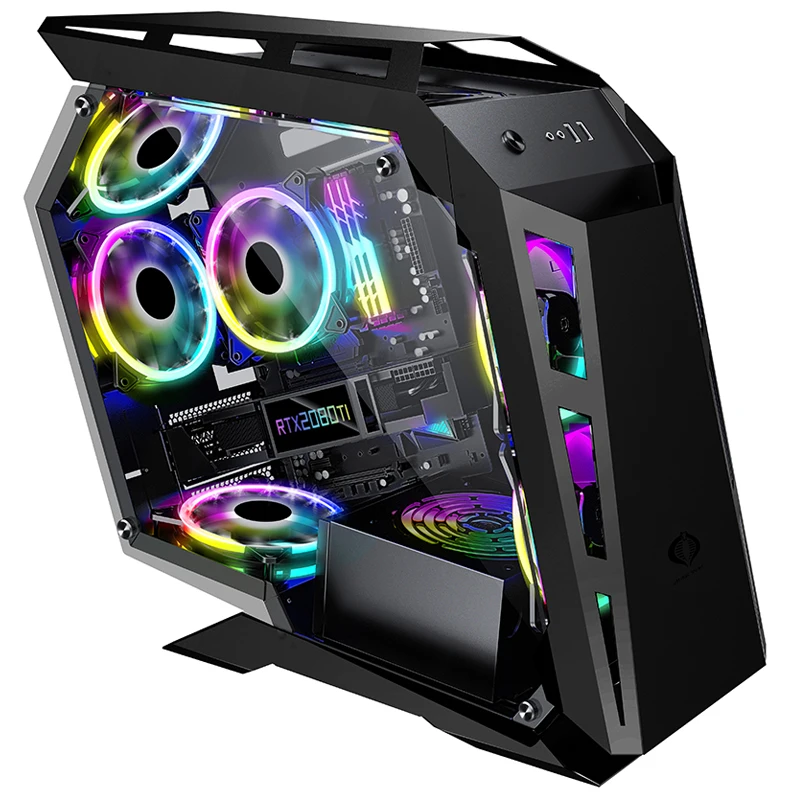 Черный Micro-ATX Mohterboard DIY Вентилятор Кулер Настольный чехол под заказ Mide Tower игровой чехол для компьютера s - Цвет: Черный