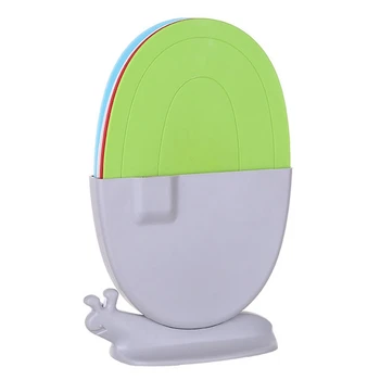 

Kitchen Helper Chopping Board Snail Base Polychromatic Antiskid Cutting Board Suit Chopping Blocks