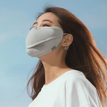 OhSunny Summer Women Fashion Solid Sunscreen Masks Breathable Soft Opening For Drink Water Adjustable Ear Sun Protection Masks