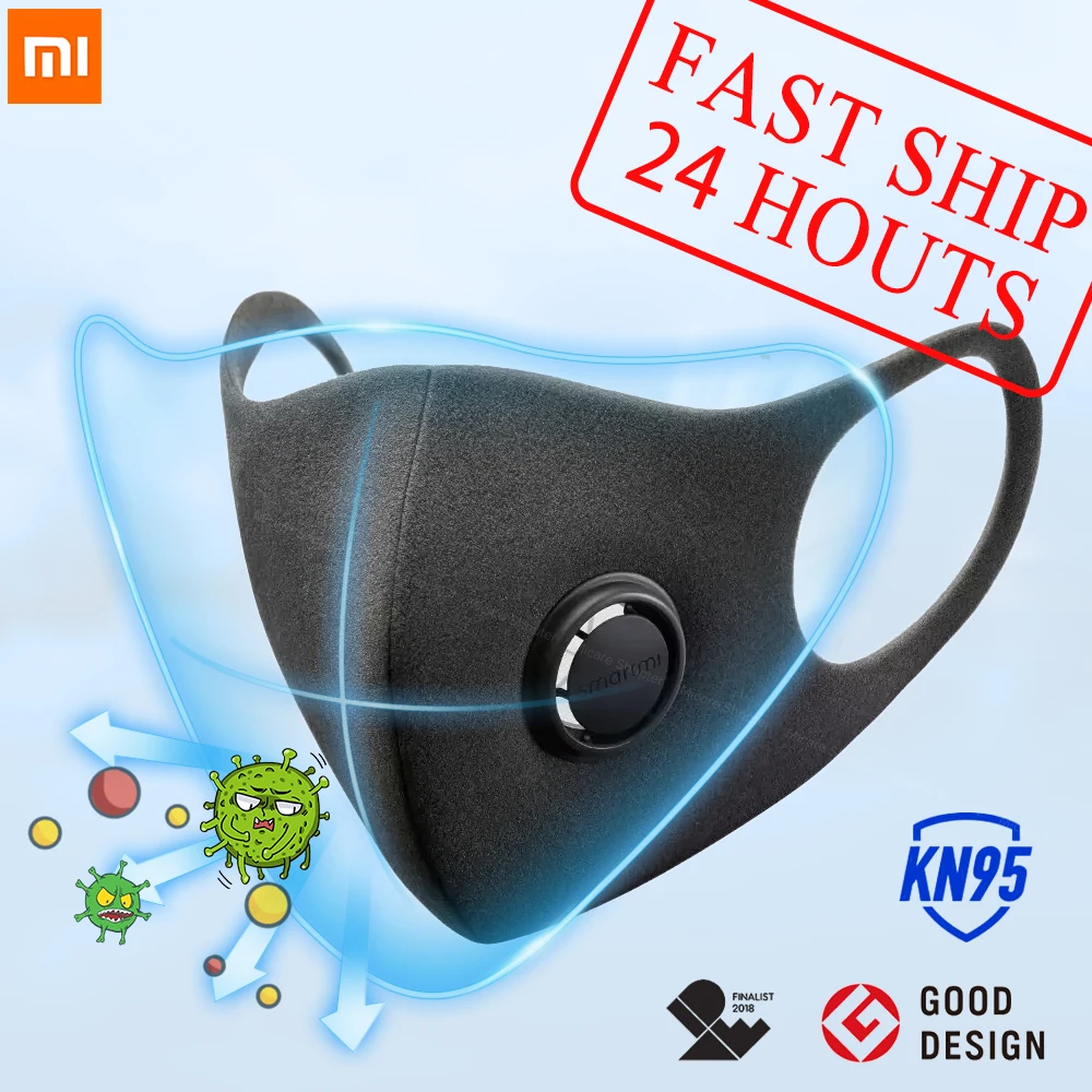 

Xiaomi Mijia SmartMi 5 layer Face Mask Mouth Black PM2.5 Anti Dust Anti Pollution Mask N95 / KN95 Masks In Stock Fast Shipping