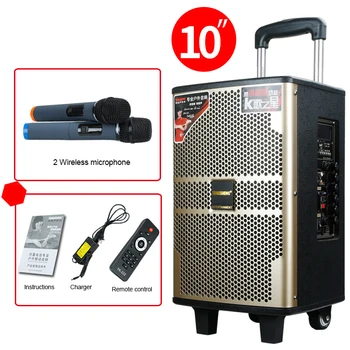 

10''Bass Bluetooth Speaker 200W Subwoofer Fashion Outdoor Speaker with Wheels Stereo Music Echo Portable Super Big Louderspeaker