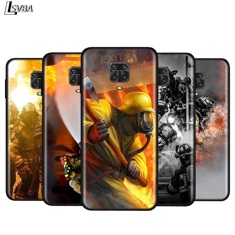 

Silicone Cover Fire Fighter Hero For Xiaomi Redmi Note 9 9S Max 8T 8 7 6 5 Pro 5A 4X 4 Bright Black Phone Case