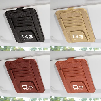 

1PCS New style Car Vehicle Sun Visor Sunglasses Eyeglasses Holder Storage Clip Card Package For AUDI Q3 Q5 Q7
