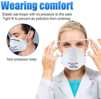 

Face Mask Disposable Respirator Safety Mask Dust Mask Adjustable 4 layer filtration protective mount mask Wholesale Dropship