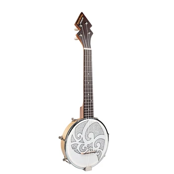 

Banjo Ukulele Concert with Bag Tuner Banjo Closed Solid Back with Beginner Kit