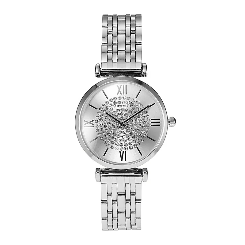 

Wagner viger Douyin Celebrity Style Online Celebrity Watches Stars Watch Women's Diamond Set Stainless Steel Watch Band Ladies'