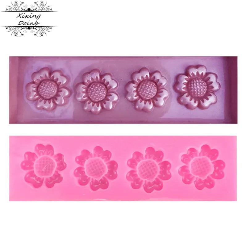 1pcs Five Petal Flower Shaped Silicone Jelly Mold Candy Chocolate Fudge