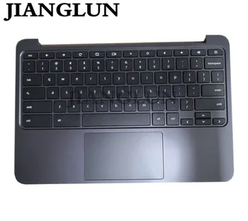 

JIANGLUN Laptop Palmrest Cover Full Keyboard & Touchpad For HP Chromebook 11 G5 Black Color