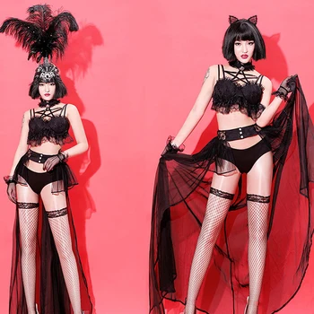 

New Nightclub Costume Jazz Dance Women Sexy Body Suit DJ Costumes DS Female Party Dress Performance Singer Stage Costume BL2533