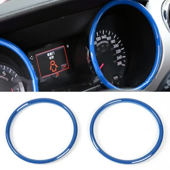 

DWCX ABS Blue Interior Dashboard Ring Cover Trim Fit for Ford Mustang 2015 2016 2017 2018