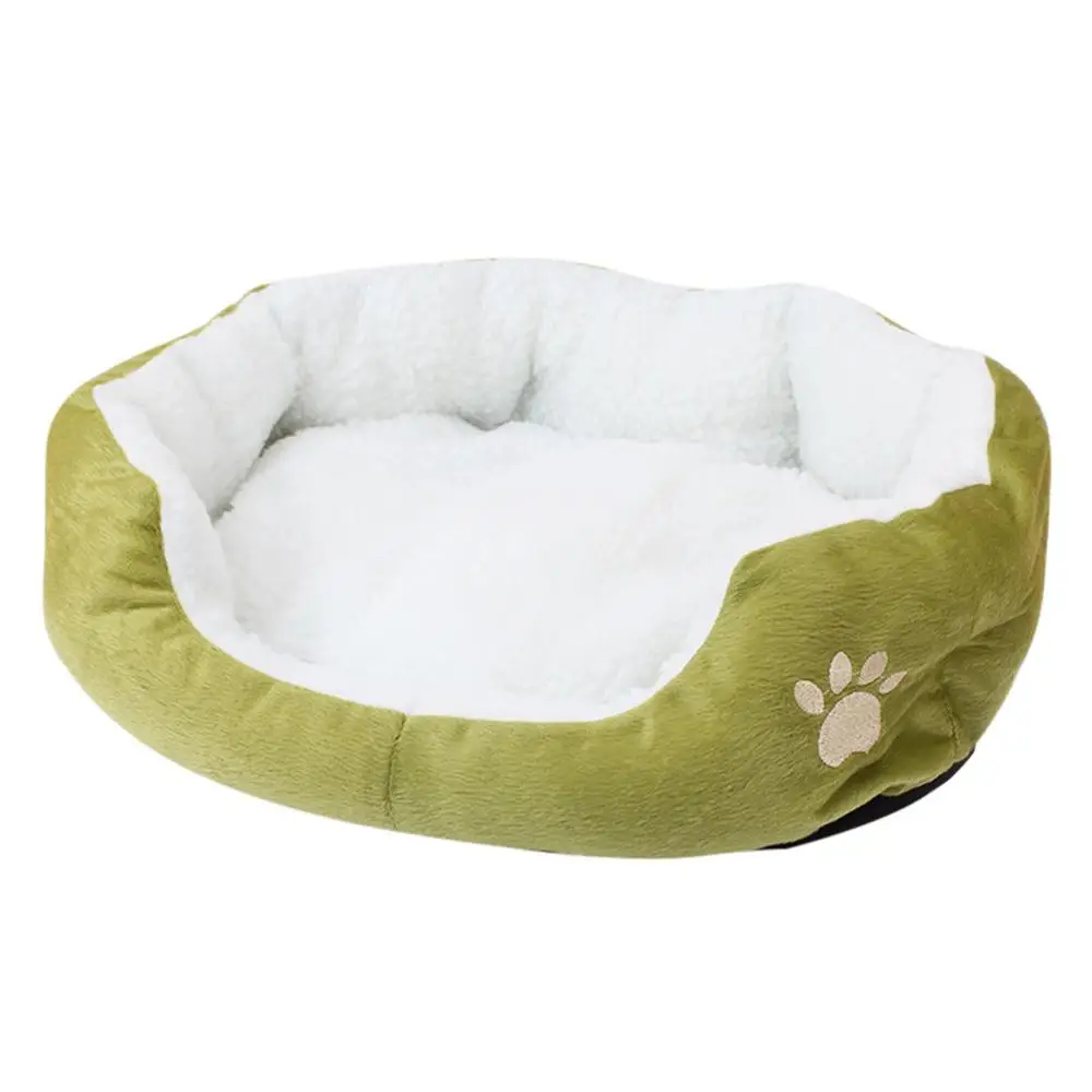 Домашнее Животное Собака Щенок Кот флис теплая, домашняя, для спальни, плисовой ткани; имеются гнездо подстилка для собаки кровать Hondenmand Cama Perro Mascotas Лежанка для собаки - Цвет: Army Green