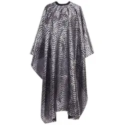 Pano impermeável vestido cape adultos casa salão de beleza pena cabeleireiro avental corte de cabelo cabo