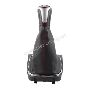 

New Type Real leather Gear Shift Knob With Gaiter 5 and 6 Speed For VW Volkswagen Golf V 5 Golf VI 6 Car Parts