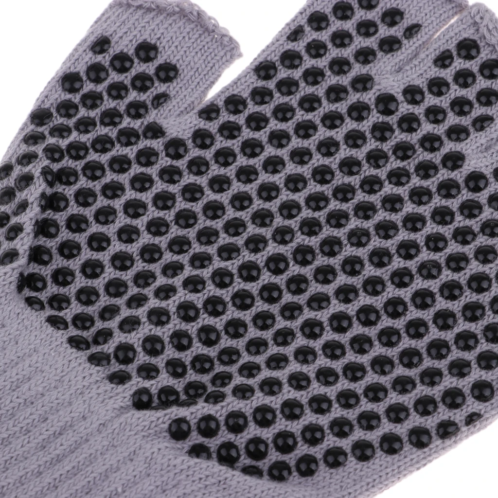 1 Pair Breathable Yoga Gloves Half Finger Workout Glove Grip Sticky for Pilates Gym Working Out