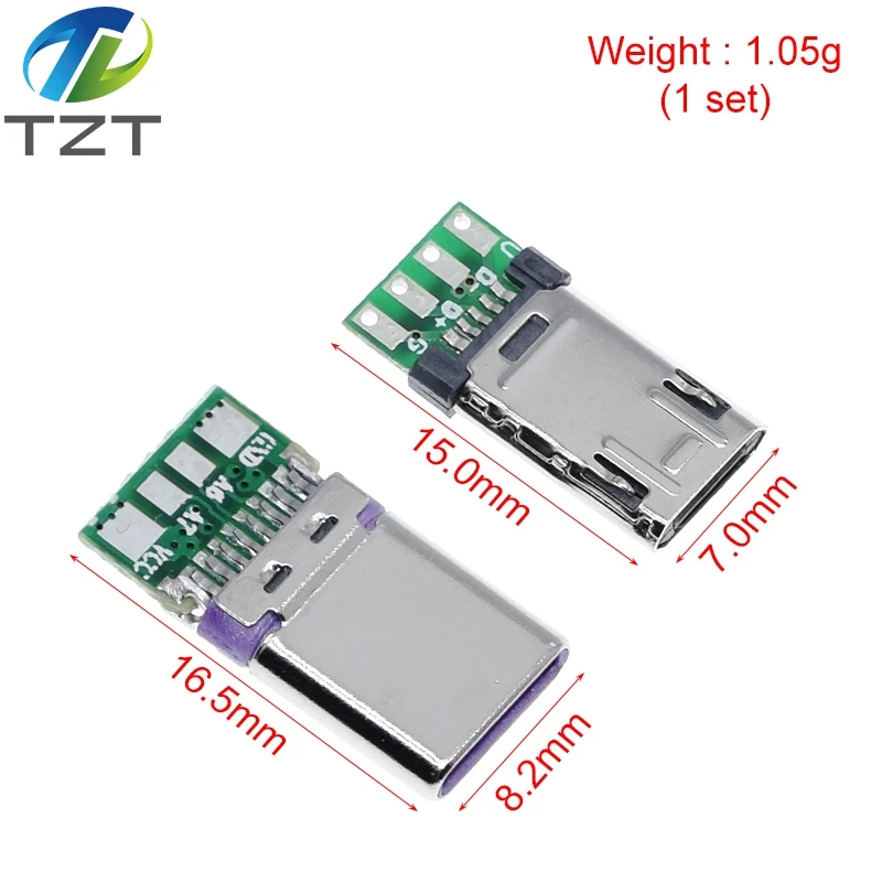 2020 Новый микро-штекер с печатной пластина под припой двусторонний Micro 5P разъем Usb +
