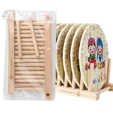 Kitchen 1pc Foldable Dish Plate Drying Rack Organizer Drainer Wooden Storage Holder Sink Drying Rack Kitchen Accessories