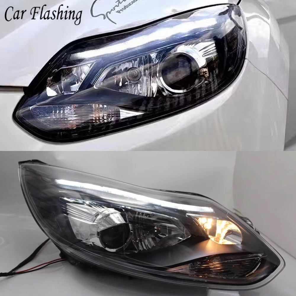 Автомобильный Стайлинг для Ford Focus 3 светодиодный фонарь 2012 2013 для focus ST стиль светодиодный DRL H7 Hid вариант Angel Eye биксеноновые фары