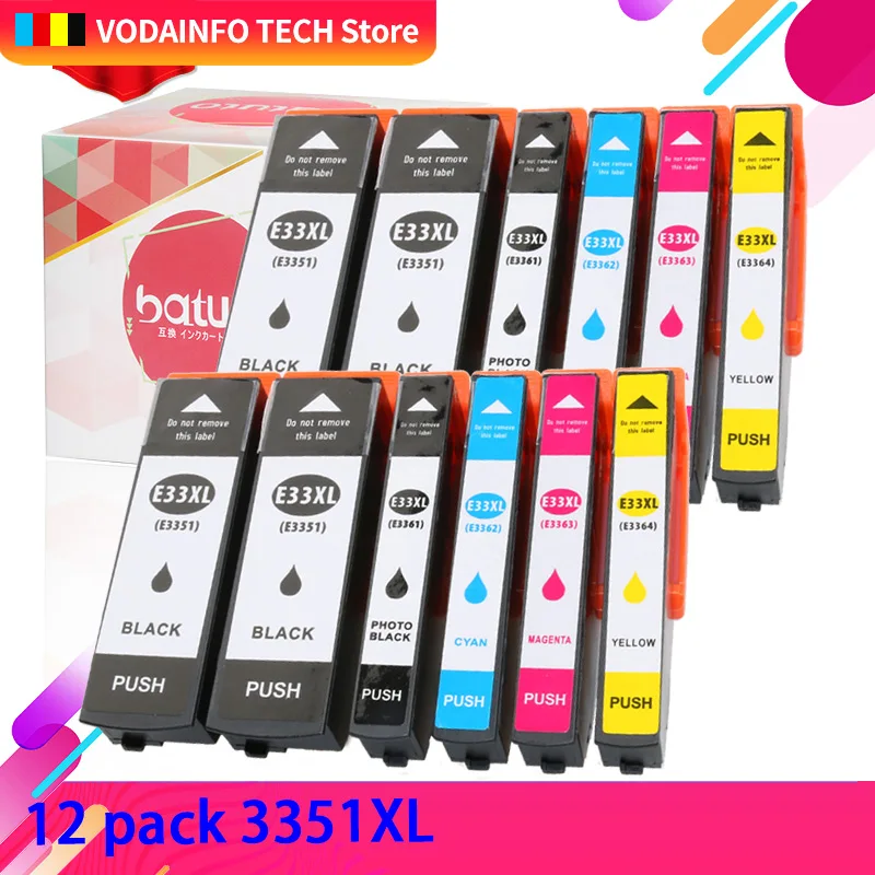 Compatible EPSON 33XL 33 Ink cartridge For T3351 T3361 Expression Premium XP 530 540 630 640 635 645 830 900 Printer